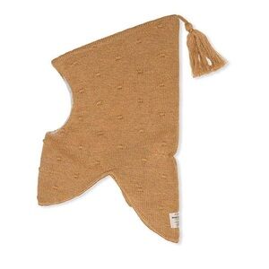 Mini A Ture Juel Merino Wool Hood – Hazel Brown - Fleece Lined 6-12M